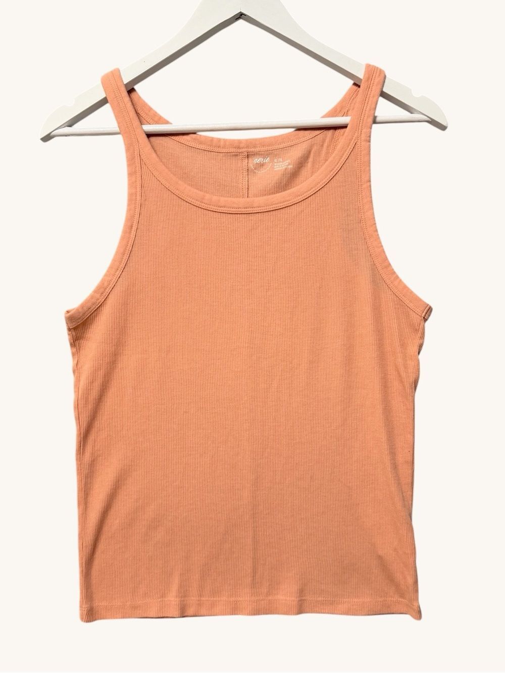Aerie Peach Ribbed Scoop Neck Tank NWT Size XL Fitted